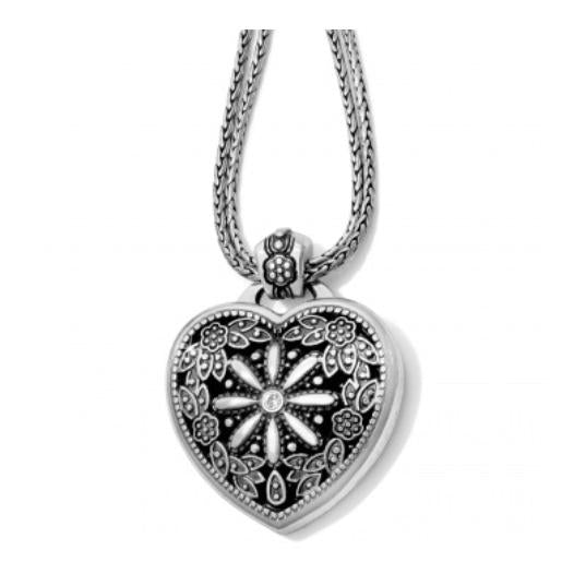 Floral Heart Locket Necklace - Zinnias Gift Boutique