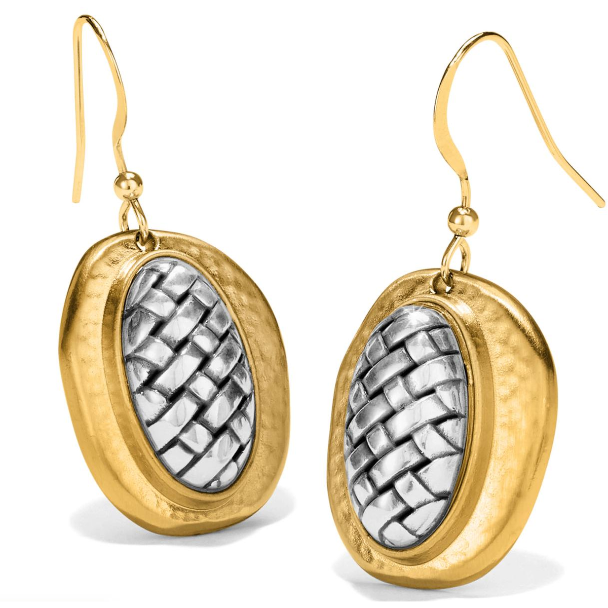 Ferrara Artisan Two Tone French Wire Earrings - Zinnias Gift Boutique