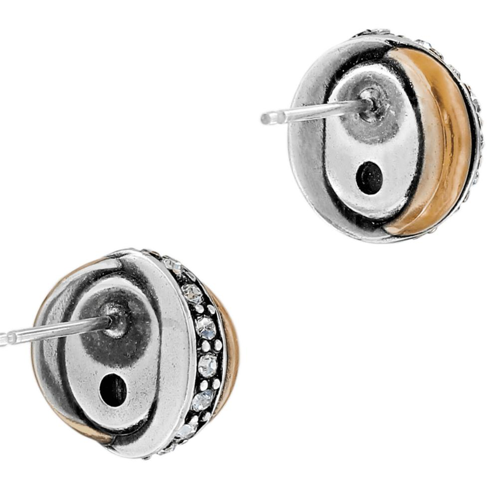 Neptune's Rings Black Agate Button Earrings - Zinnias Gift Boutique