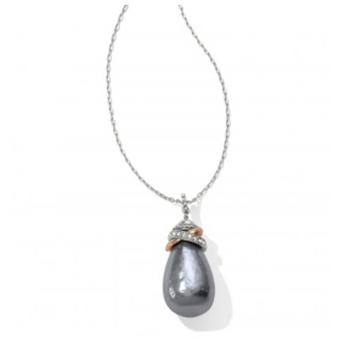 Neptune&#39;s Rings Gray Pearl Necklace - Zinnias Gift Boutique