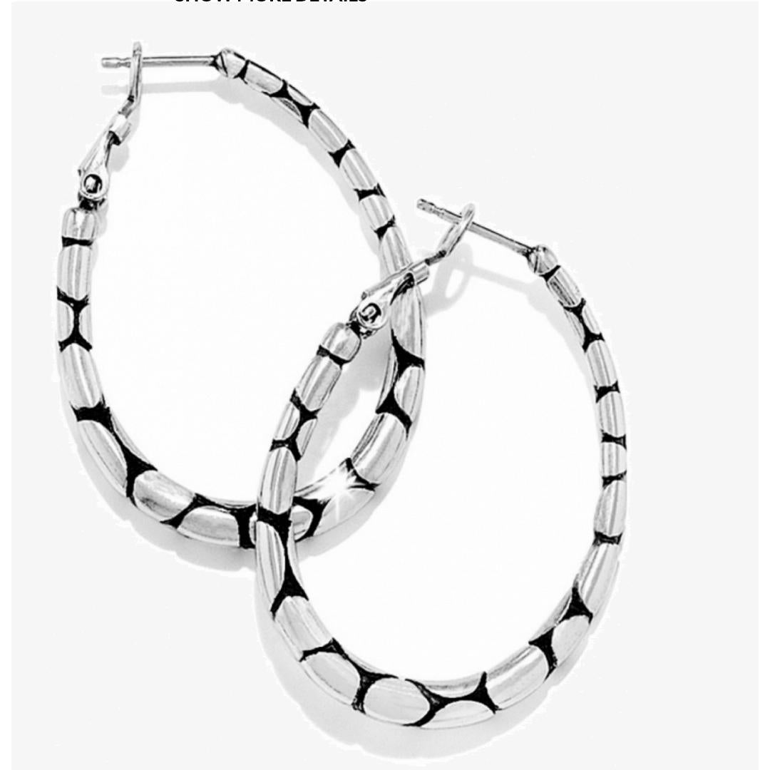 Pebble Oval Hoop Earrings - Zinnias Gift Boutique