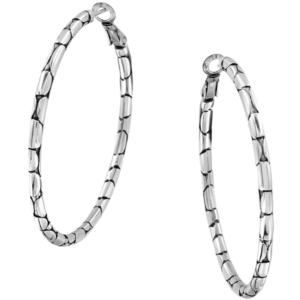 Pebble Large Hoop Earrings - Zinnias Gift Boutique