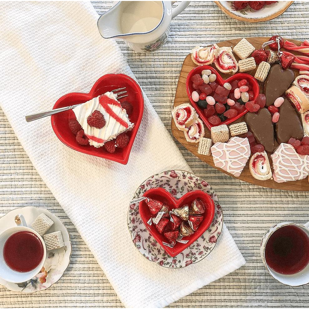 Red Heart Shaped Bowl - Small - Zinnias Gift Boutique