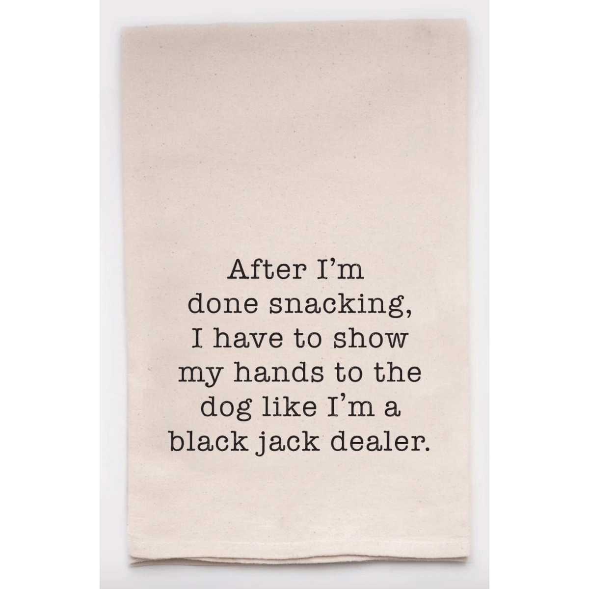 Black Jack Dealer Tea Towel - Zinnias Gift Boutique