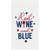 Red Wine & Blue Towel - Zinnias Gift Boutique
