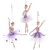 Royal Splendor Purple and Silver Ballerina Ornaments - Zinnias Gift Boutique