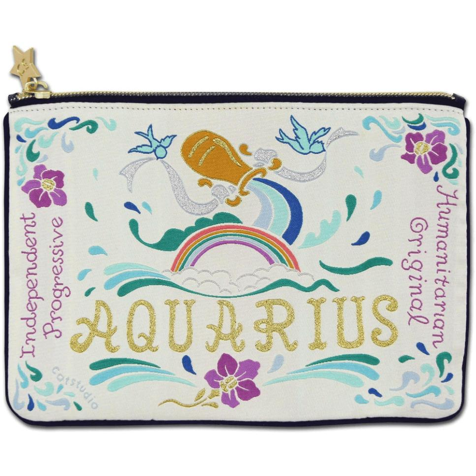 Aquarius Astrology Zip Pouch - Zinnias Gift Boutique