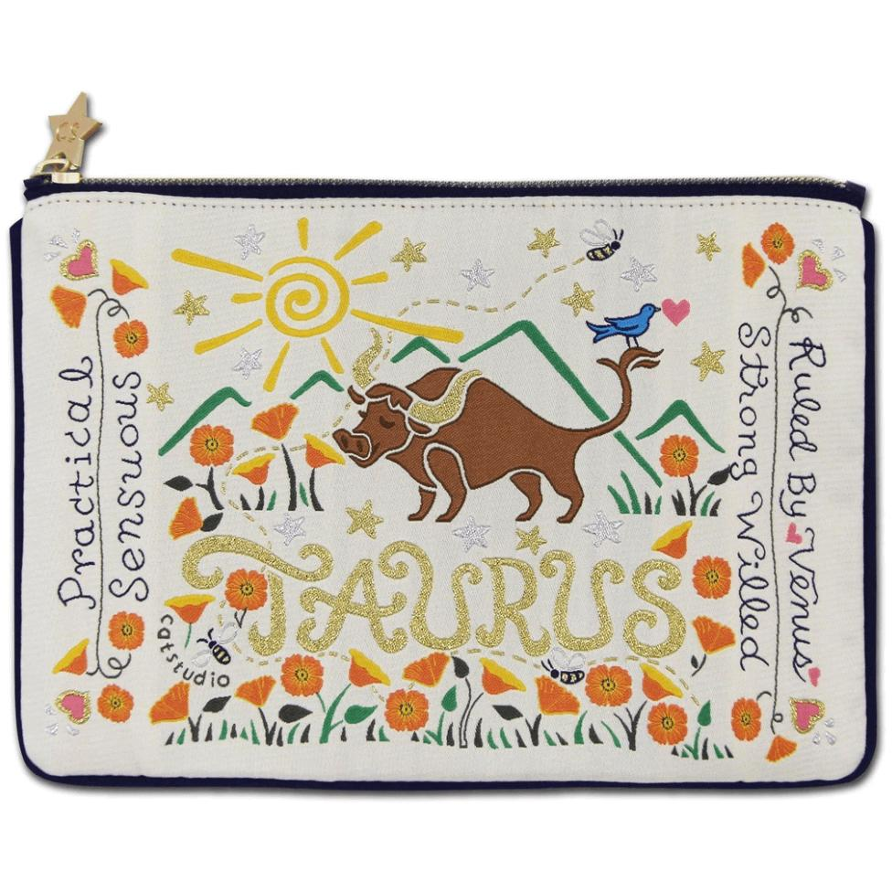 Taurus Astrology Zip Pouch - Zinnias Gift Boutique
