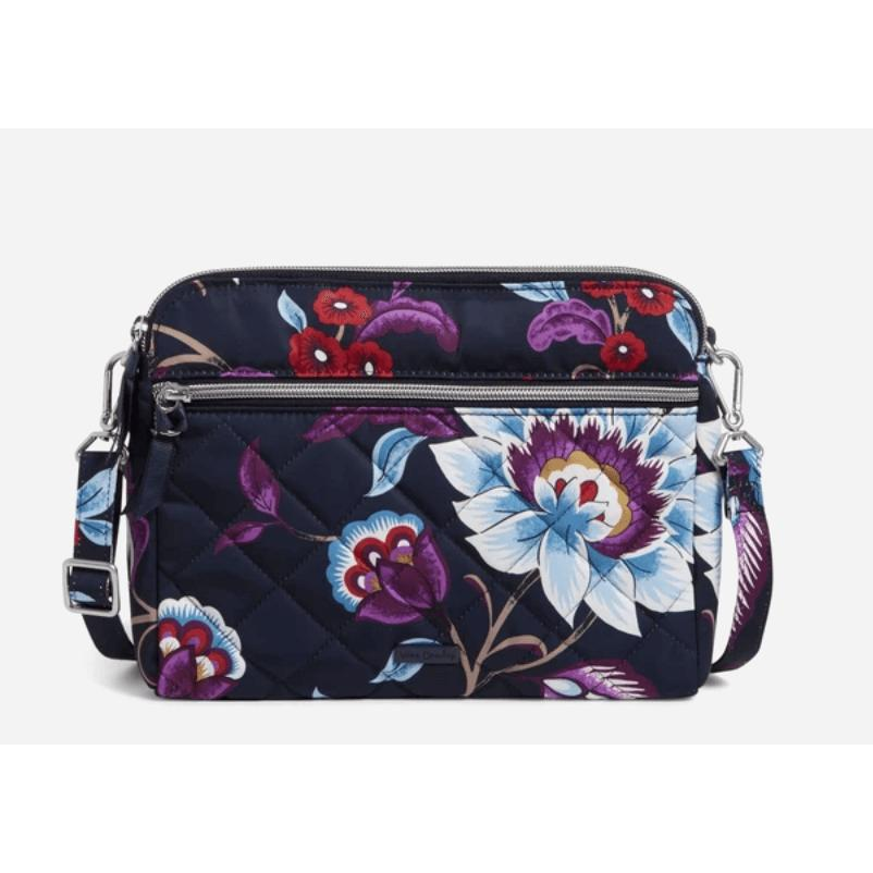 Triple Compartment Crossbody Bag - Mayfair in Bloom - Zinnias Gift Boutique