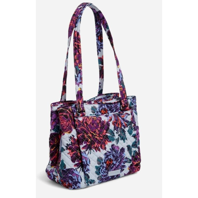 Multi-Compartment Shoulder Bag - Neon Blooms - Zinnias Gift Boutique