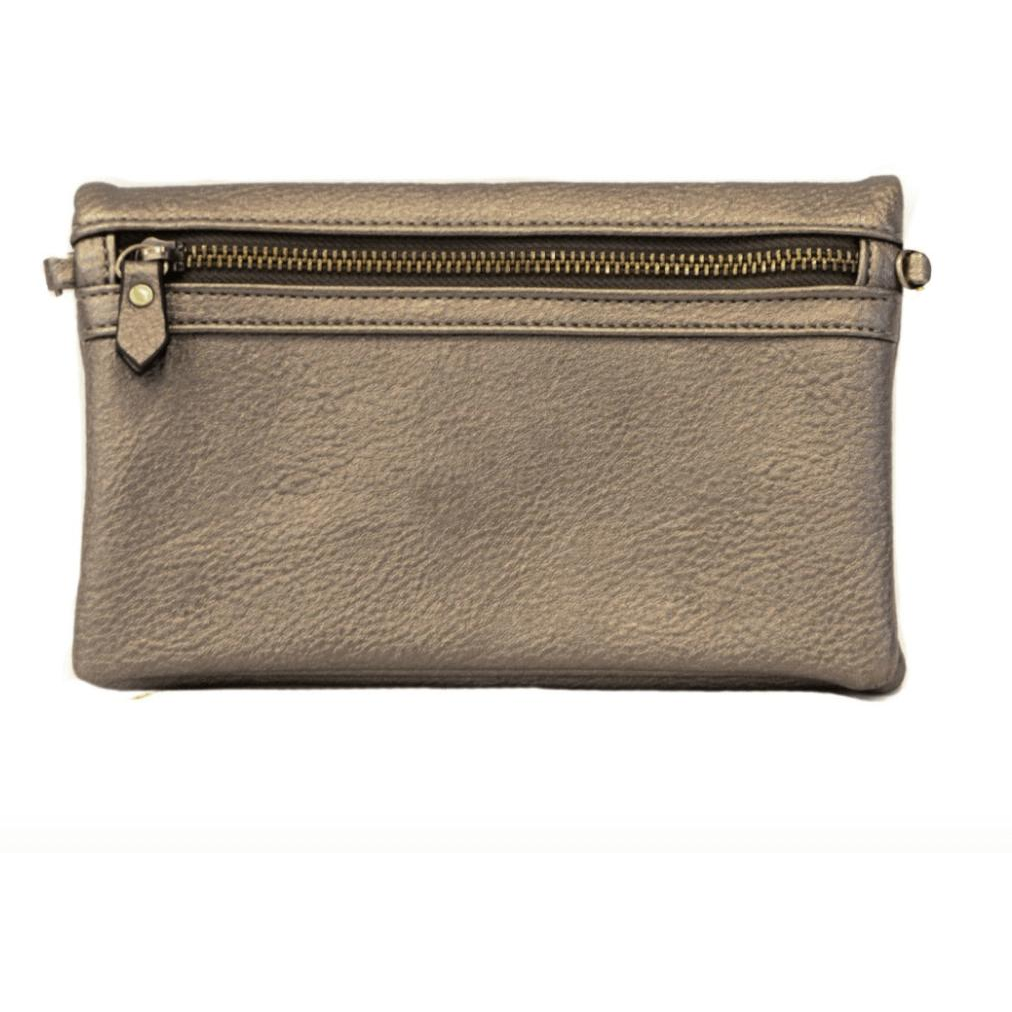 Kate Crossbody Clutch - Pewter - Zinnias Gift Boutique
