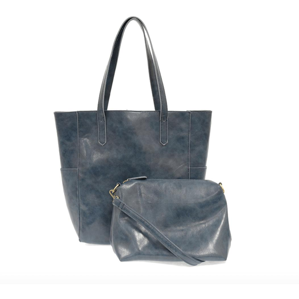 North South Bella Tote - Classic Blue - Zinnias Gift Boutique