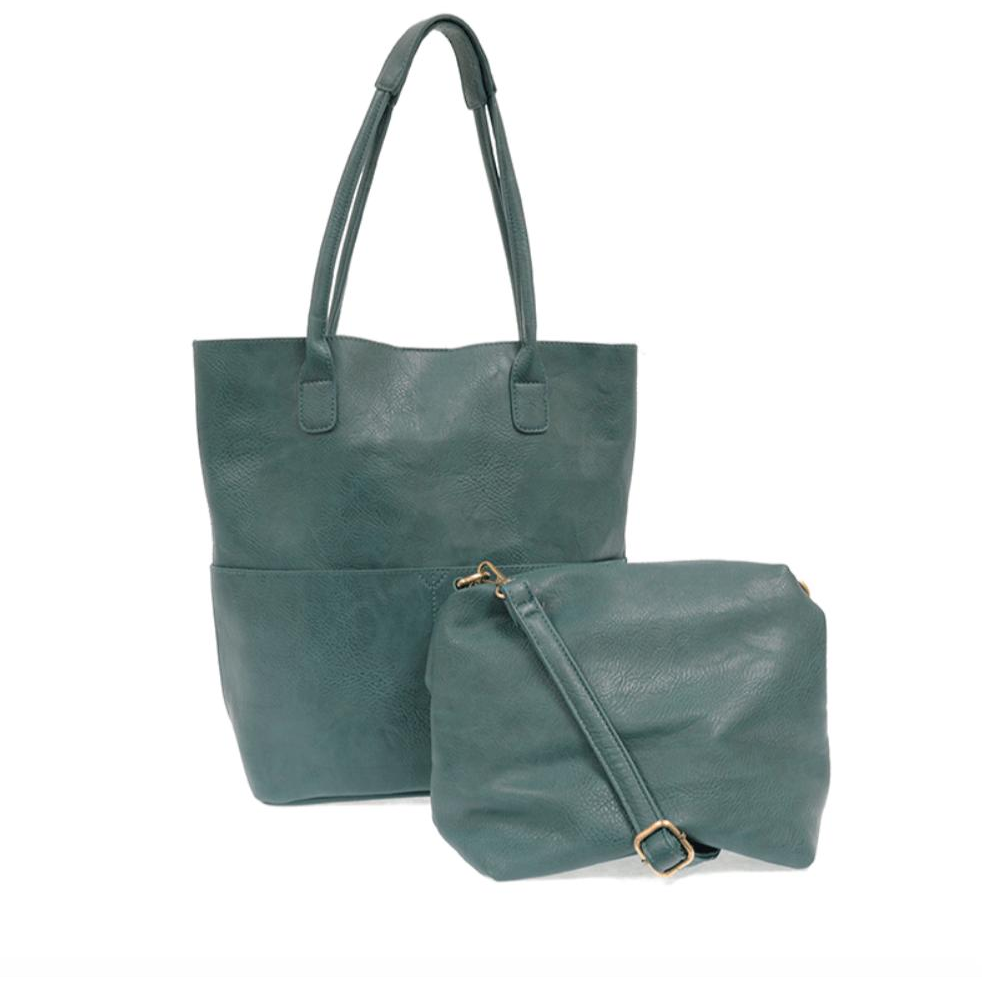 Kelly North South Front Pocket Tote - Peacock - Zinnias Gift Boutique