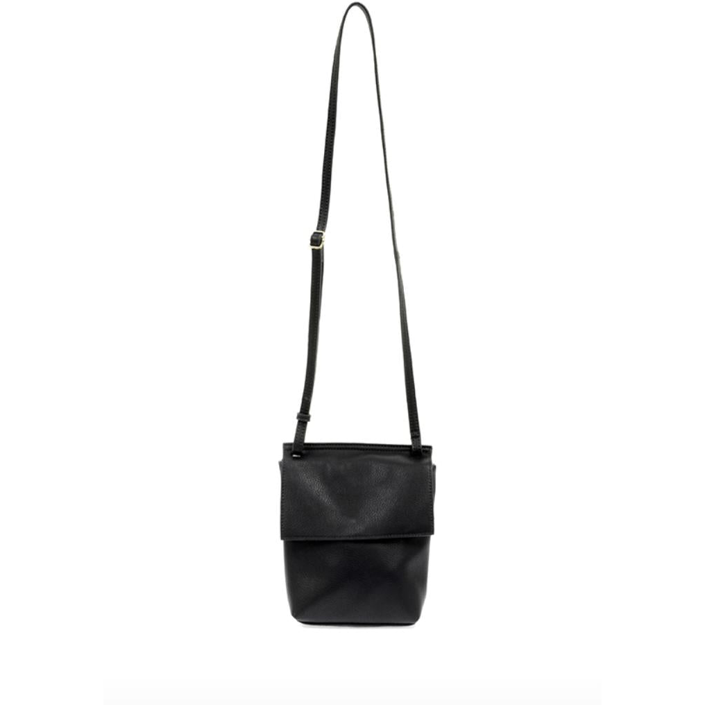 Aimee Front Flap Crossbody Bag - Black - Zinnias Gift Boutique