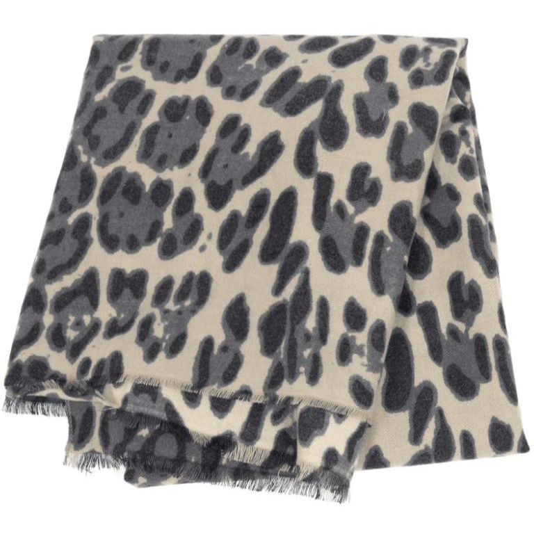 Luxurious Classic Leopard Scarf - Grey - Zinnias Gift Boutique