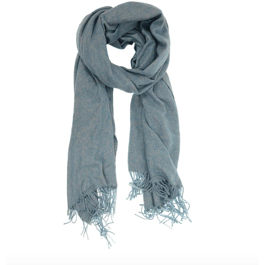 Tattersall Scarf - Turquoise - Zinnias Gift Boutique