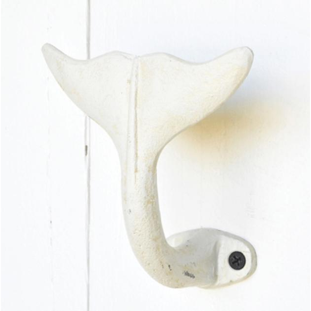 White Tail Wall Hook - Antique White - Zinnias Gift Boutique
