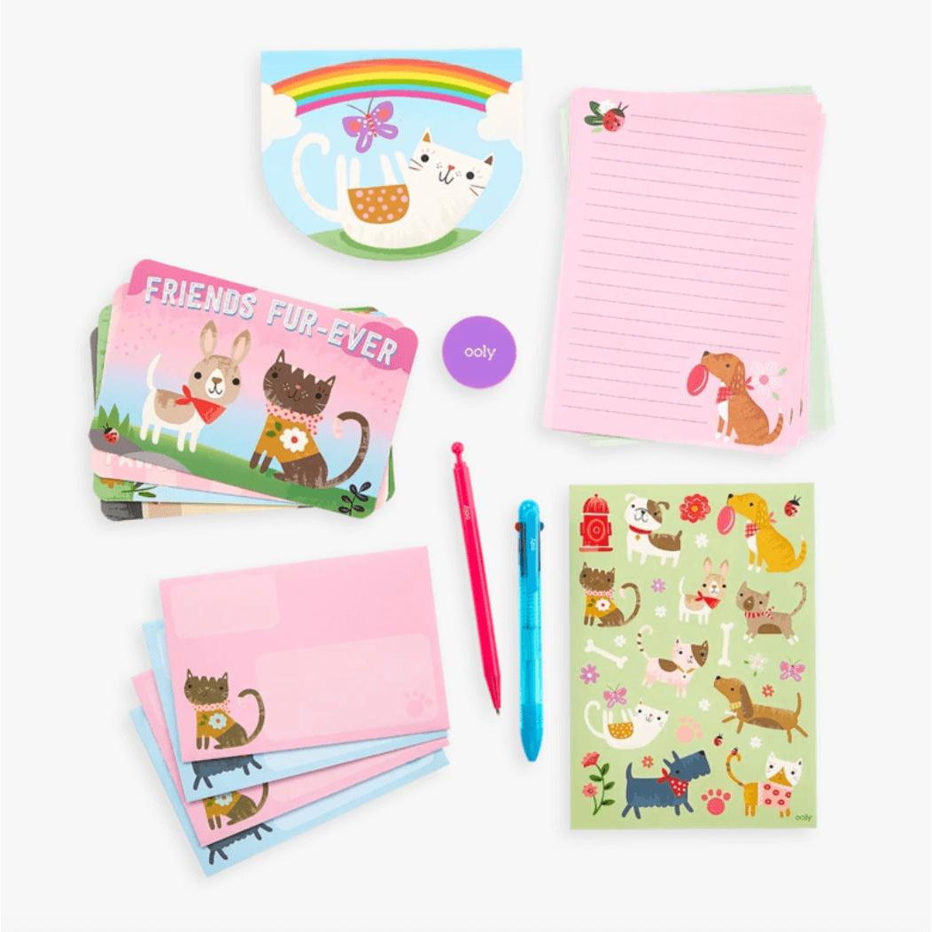 on-the-go travel stationery kit - paw pals - Zinnias Gift Boutique