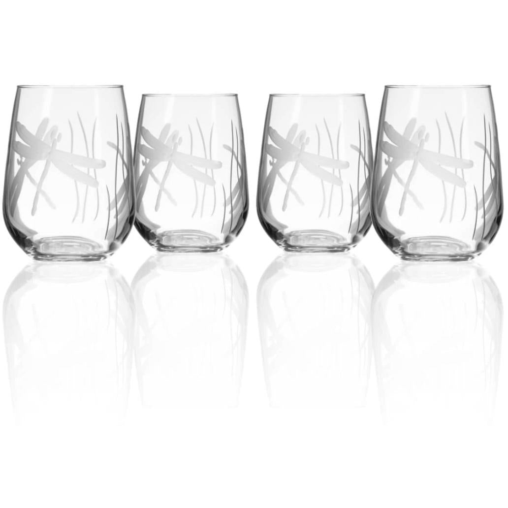 Dragonfly 17oz Stemless Wine Glass - Zinnias Gift Boutique