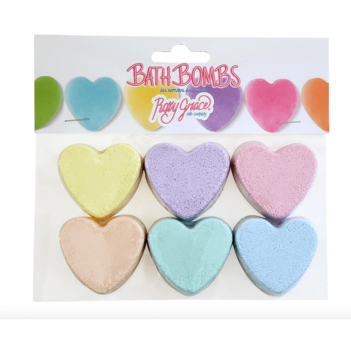 Mini Heart Bath Bomb - Pack of 6 - Zinnias Gift Boutique