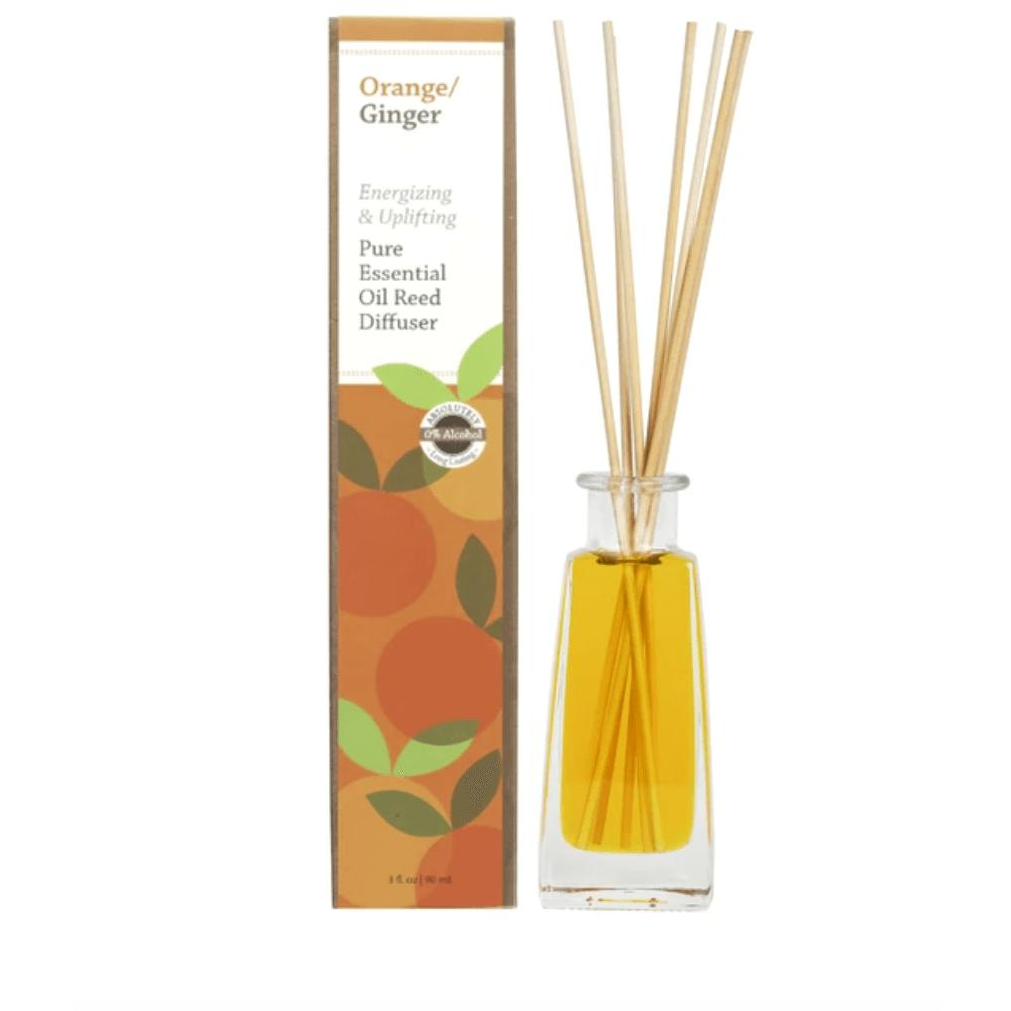 Pure Essential Oil Reed Diffuser - Orange Ginger 3oz - Zinnias Gift Boutique