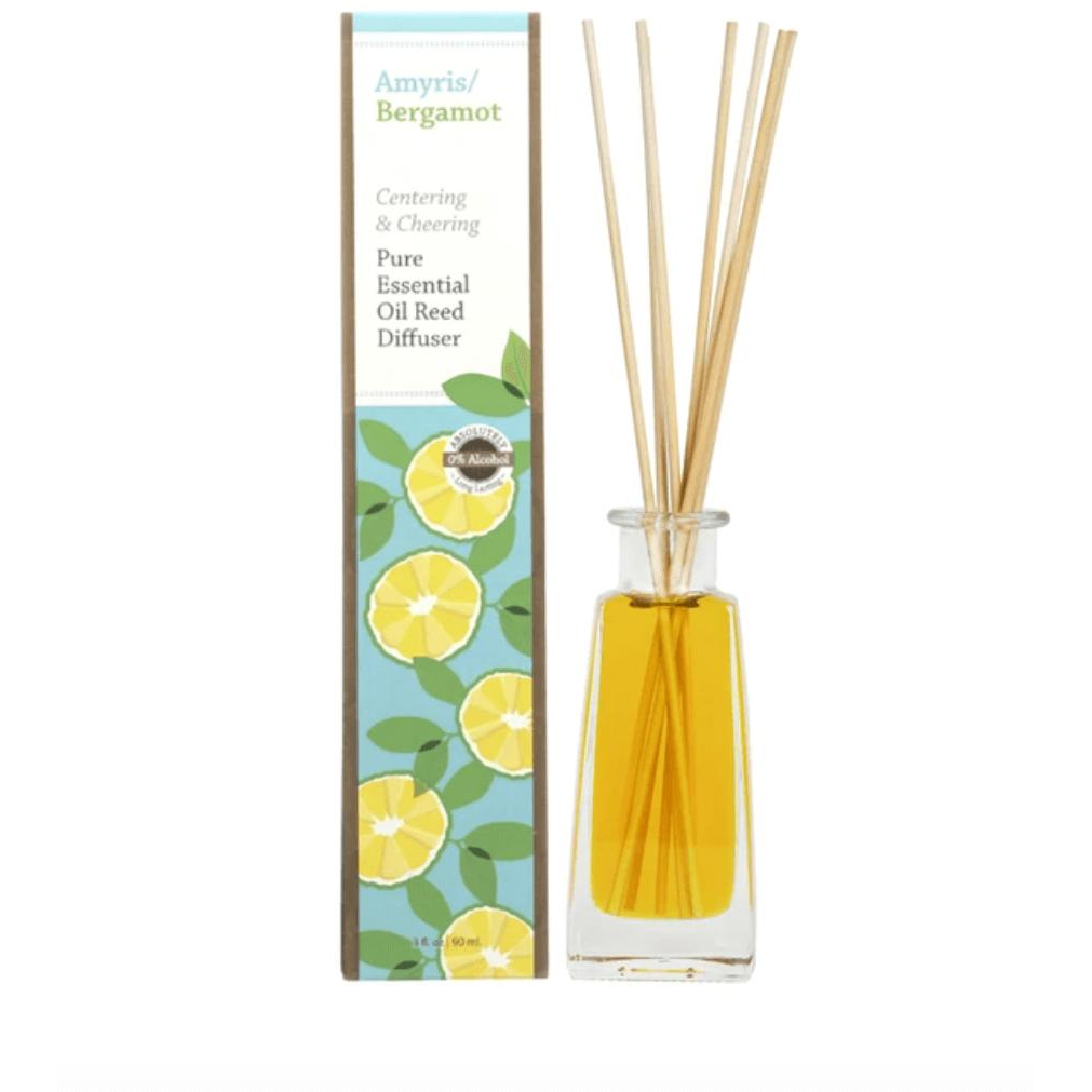 Pure Essential Oil Reed Diffuser - Amyris Bergamot 3oz - Zinnias Gift Boutique