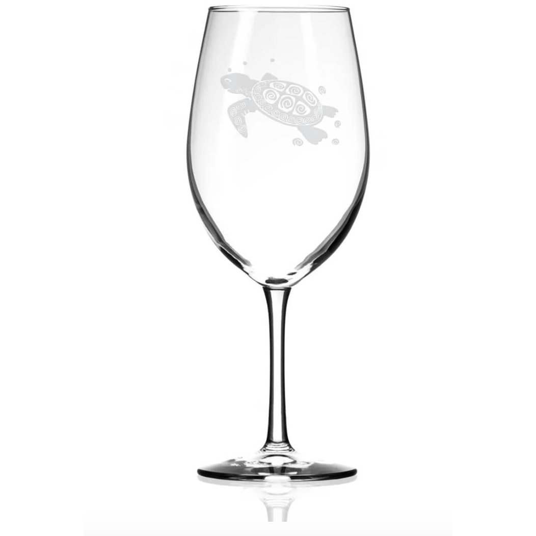 Sea Turtle 18oz All Purpose Wine Glass - Zinnias Gift Boutique