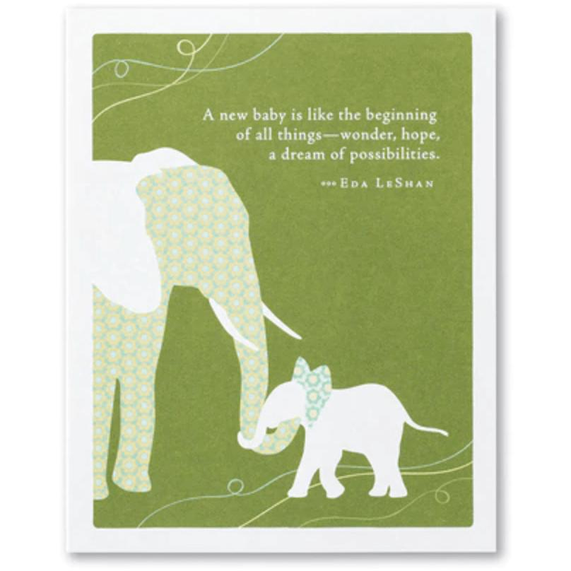 A new baby is like the beginning - Zinnias Gift Boutique