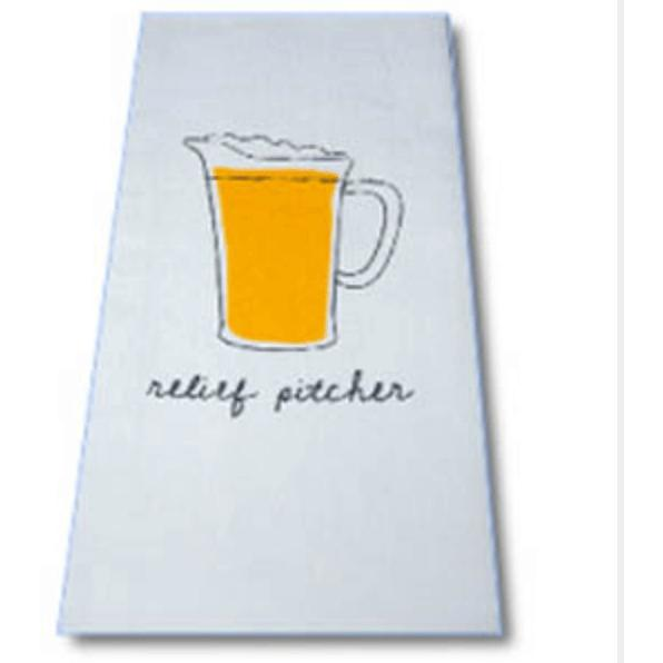 "Relief Pitcher" Bar Towel - Zinnias Gift Boutique