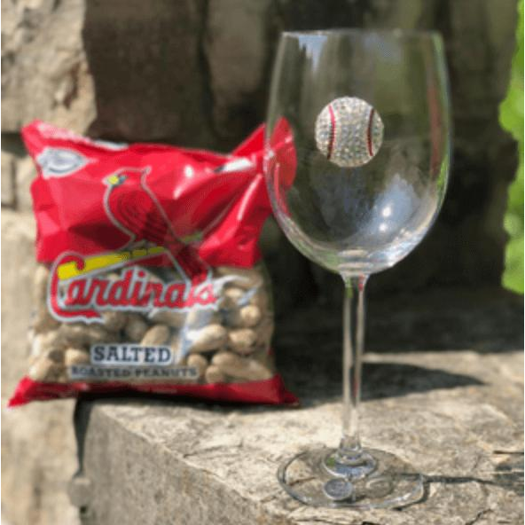 Baseball Stemmed Glass - Zinnias Gift Boutique