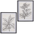Botanical Sketch Art Set of 2 - Zinnias Gift Boutique