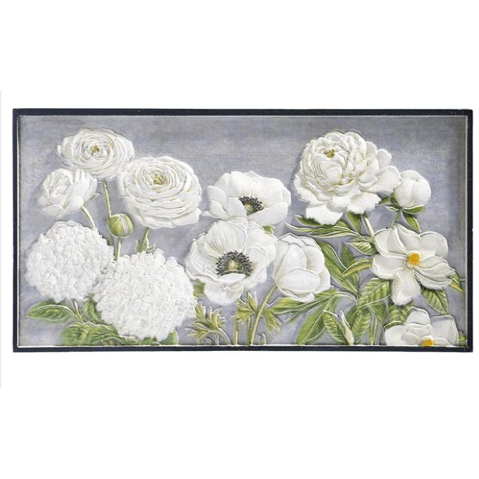 30" Carved Floral Wall Art - Zinnias Gift Boutique