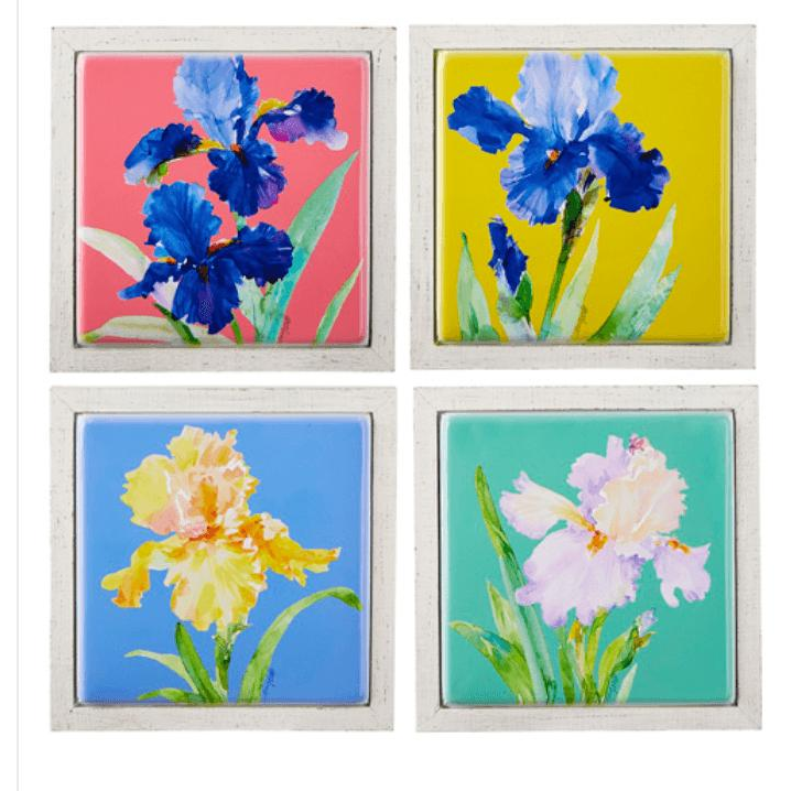 Floral Metal Tile Art - Zinnias Gift Boutique