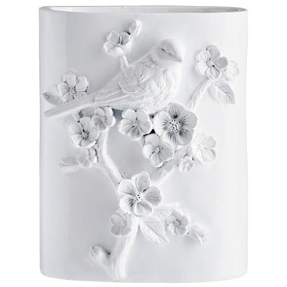Bird on Branch Oval Vase - Zinnias Gift Boutique