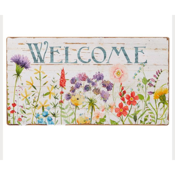 24" Wildflower Wood Art - Zinnias Gift Boutique