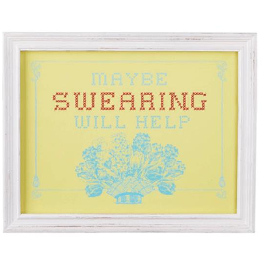 Maybe Swearing Framed Print - Zinnias Gift Boutique