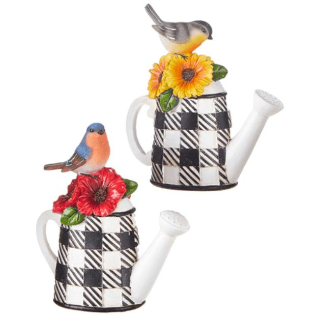 Bird on Watering Can - Zinnias Gift Boutique
