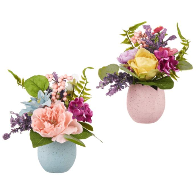 Peony and Rose in Egg Arrangement - Zinnias Gift Boutique