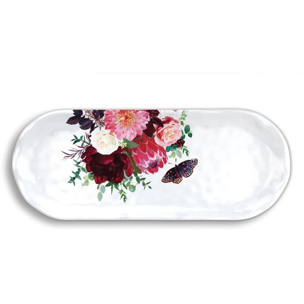 Sweet Floral Melamine Tray - Zinnias Gift Boutique
