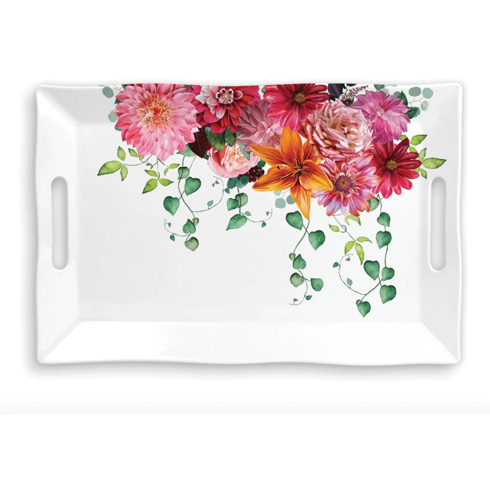 Sweet Floral Large Tray - Zinnias Gift Boutique