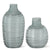 Frosted Sage Green Ribbed Bottle Neck Vase - Zinnias Gift Boutique
