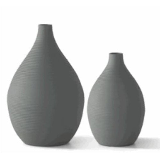 Matte Gray Long Neck Ceramic - Zinnias Gift Boutique