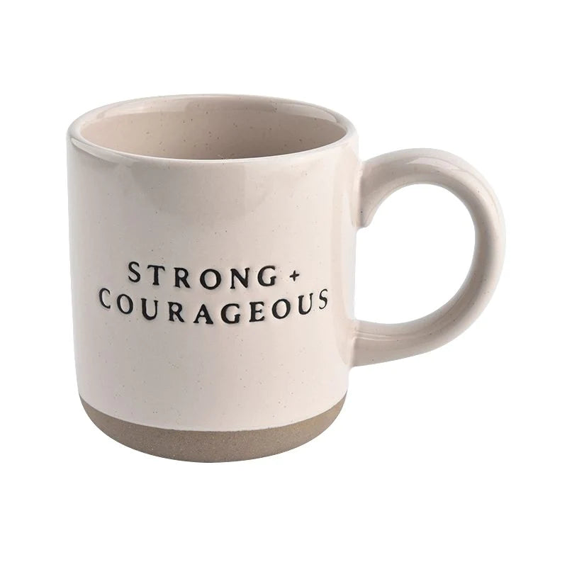 Strong + Courageous Coffee Mug - Zinnias Gift Boutique