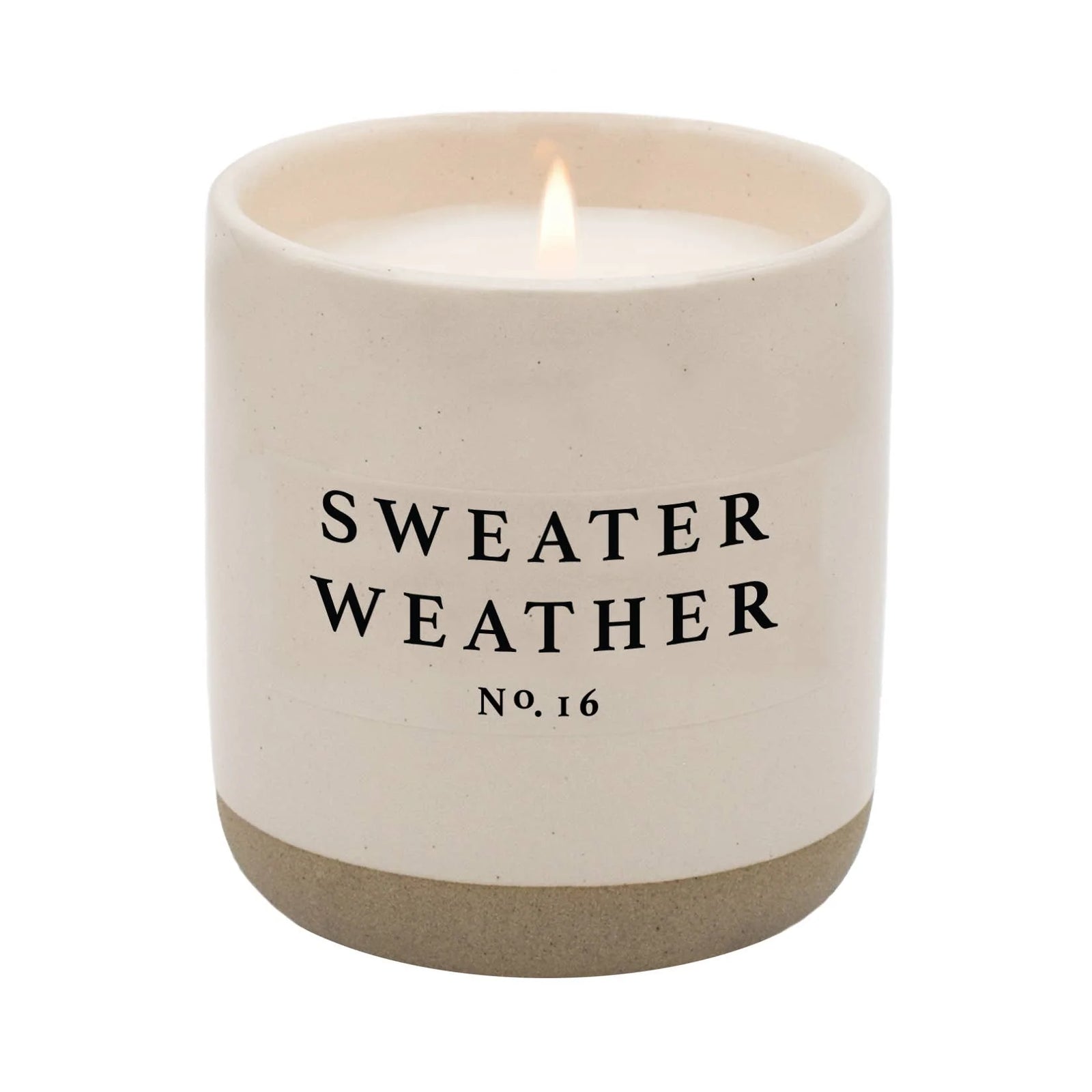 Sweater Weather Soy Candle | Stoneware Candle Jar - Zinnias Gift Boutique