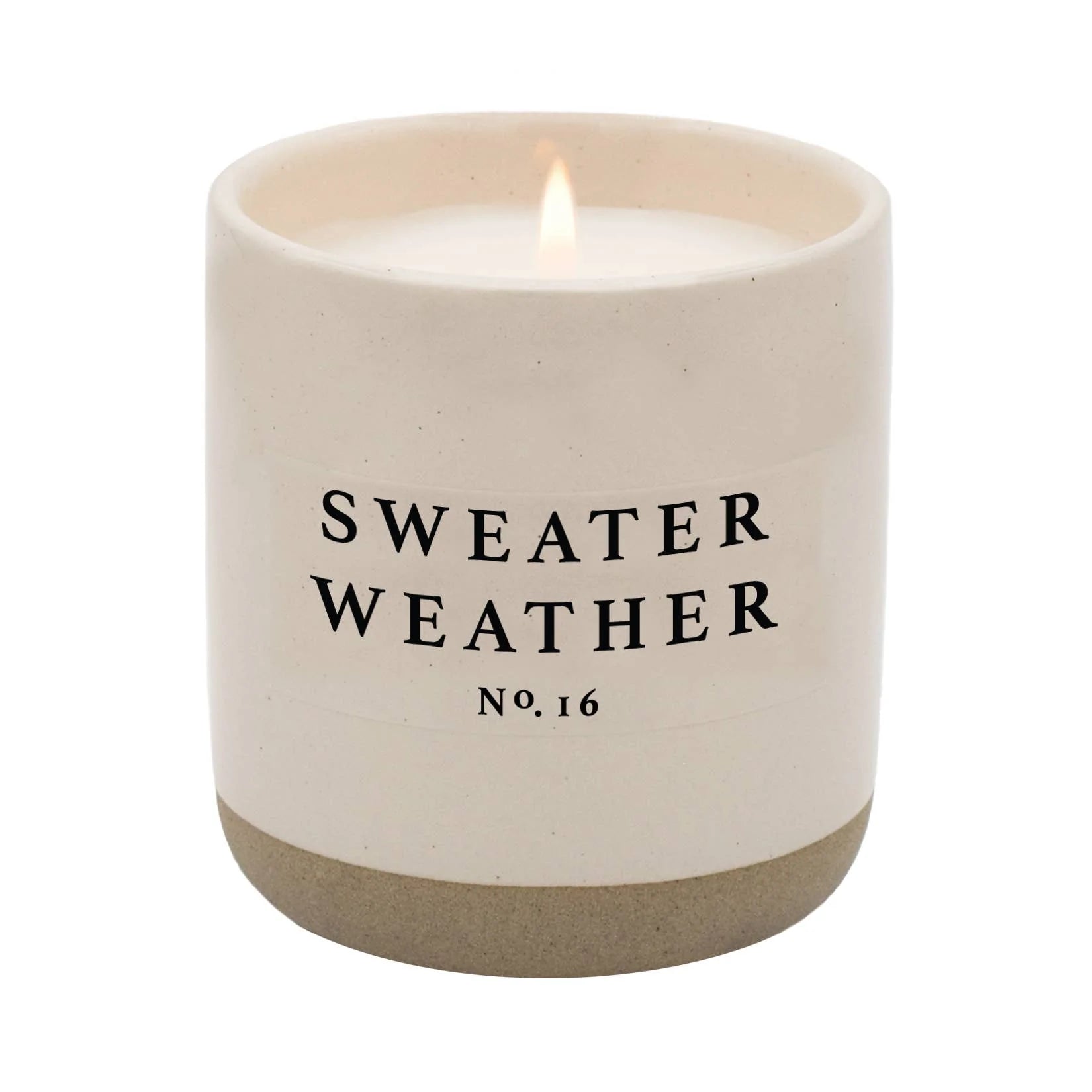 Sweater Weather Soy Candle | Stoneware Candle Jar - Zinnias Gift Boutique