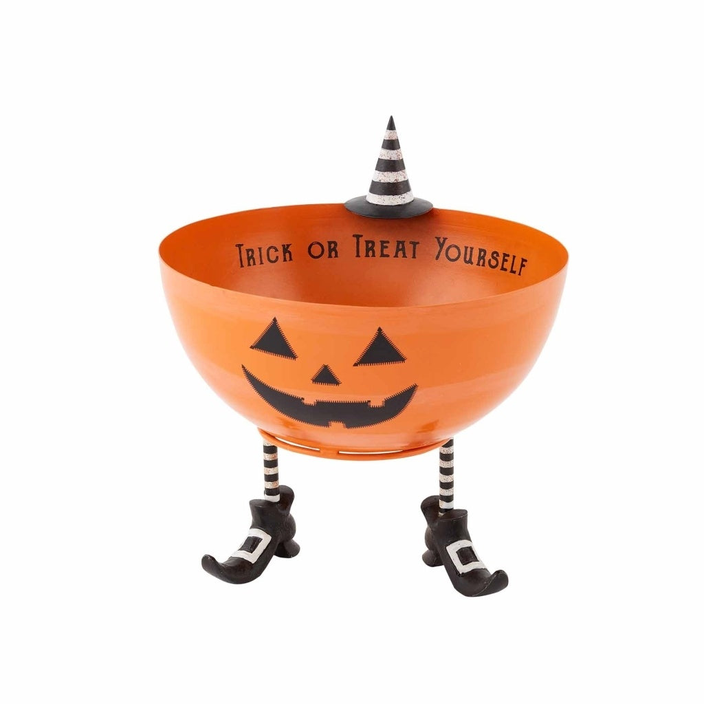 Tin Pumpkin Candy Bowl - Zinnias Gift Boutique
