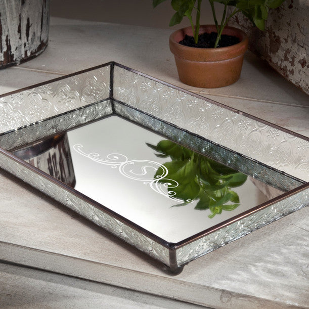 Glass Tray 106-1 - Zinnias Gift Boutique