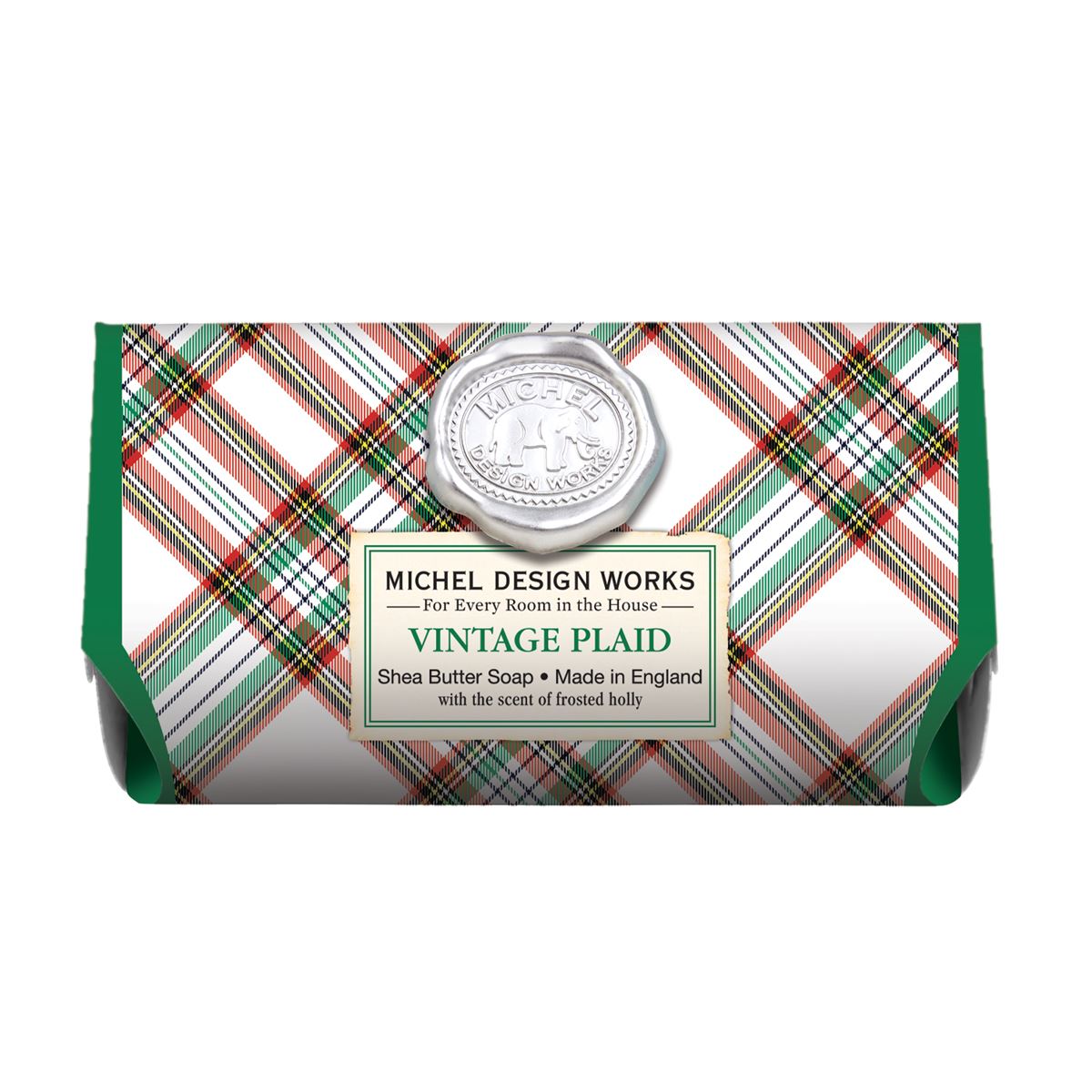 Vintage Plaid Large Bath Soap Bar - Zinnias Gift Boutique