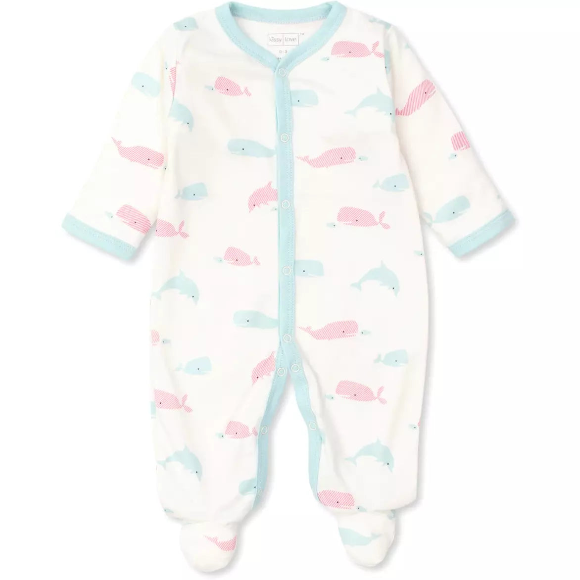 Whales Footie - Zinnias Gift Boutique