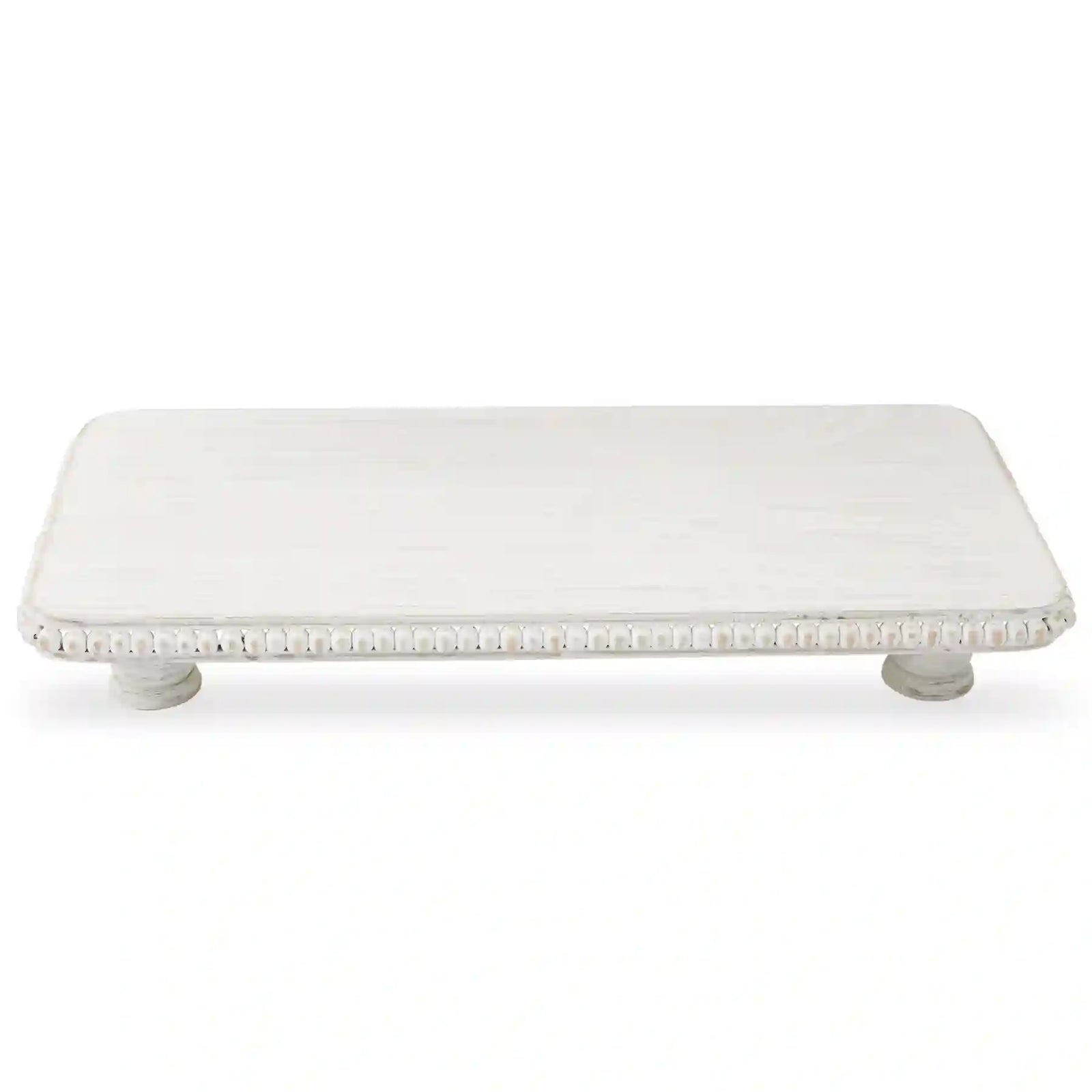 White Beaded Long Board Set - Zinnias Gift Boutique